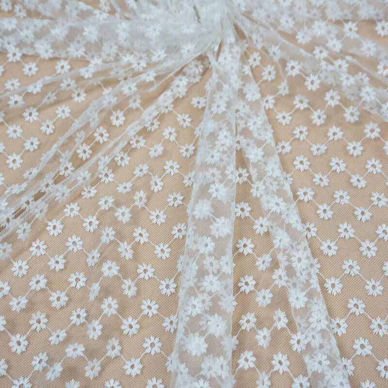 Embroidered Lace Embroidered Fabric African for Women's Wear Wholesale 7